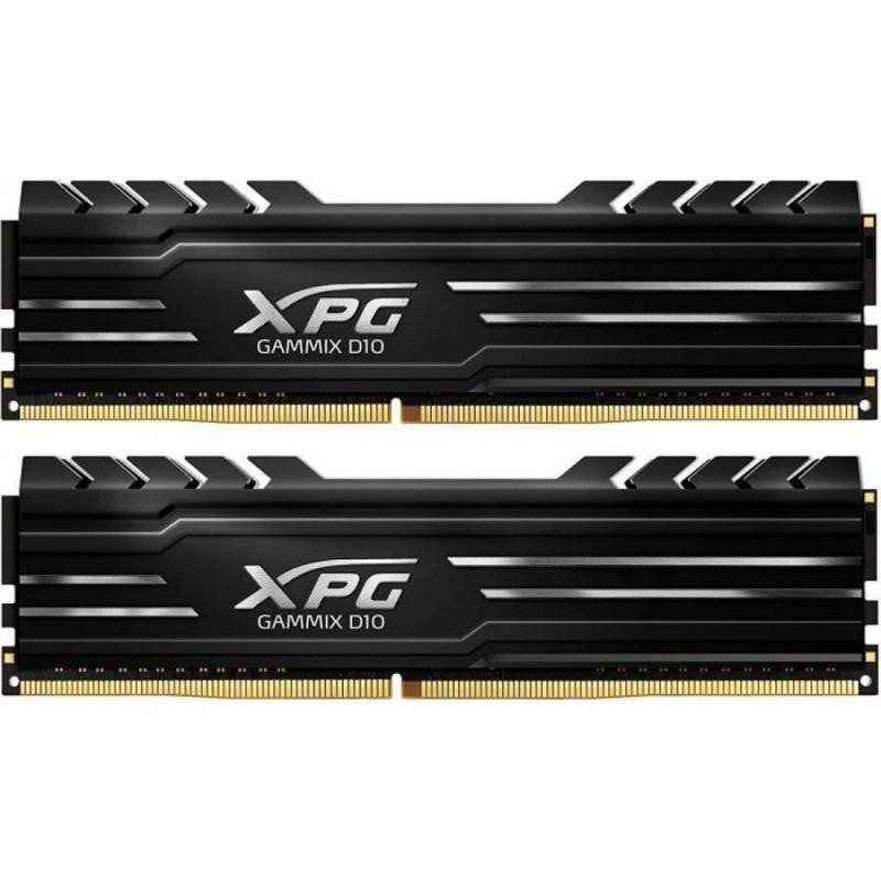 Memorie DDR Adata - gaming XPG GAMMIX D10 DDR4 16 GB, frecventa 3600 MHz, 8 GB x 2 module, radiator, "AX4U360016G18I-DB1"