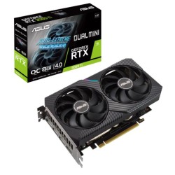 PLACA VIDEO ASUS "DUAL GeForce RTX 3060 Ti V2 MINI", 8 GB GDDR6 256 biti, PCI Express 4.0 x 8, HDMI DisplayPort x 3, sistem raci