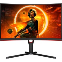 MONITOR  AOC - gaming 27 inch, Gaming, VA, Full HD (1920 x 1080), wide, 250 cd/mp, 1 ms, HDMI | Display Port, "C27G3U/BK" (timbr