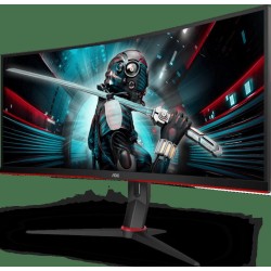 MONITOR  AOC - gaming 34 inch, Gaming, VA, UWQHD (3440 x 1440), Ultra Wide, 300 cd/mp, 1 ms, HDMI x 2 | Display Port, "CU34G2X/B