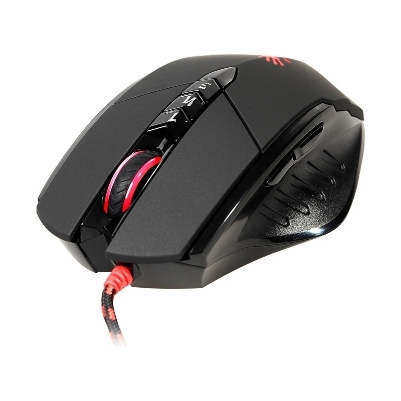 MOUSE A4tech, "Bloody V7M", gaming, cu fir, USB, optic, 3200 dpi, butoane/scroll 8/1, iluminare, butoane programabile, negru, "V