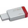 MEMORIE USB 3.1 KINGSTON 32 GB, profil mic, carcasa metalic, argintiu, "DT50/32GB" (timbru verde 0.03 lei)