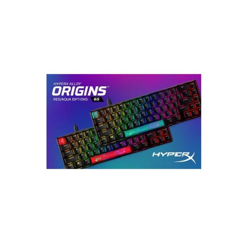 HP HYPERX ALLOY 65 AQU KEYBOARD RGB, "56R64AA#ABA" (timbru verde 0.8 lei)