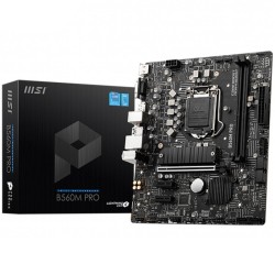 PLACA de BAZA MSI "B560M PRO", skt LGA 1200, mATX, Intel B560, 2 x DDR4, max. 64 GB, 6 x SATA, 1 x M.2, 7.1, "B560M PRO"