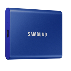 SSD. extern SAMSUNG T7, 2TB, USB 3.2 gen 1, R/W: 1050/1000 MB/s, albastru, "MU-PC2T0H/WW" (timbru verde 0.18 lei)