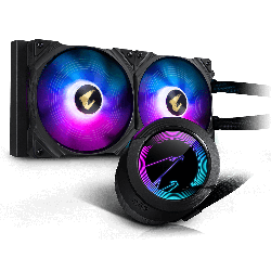 COOLER GIGABYTE, "WATERFORCE 280", skt. universal, racire cu lichid, fan 140 mm x 2, 2150 rpm, LED RGB, "GP-AORUS WATERFORCE 280