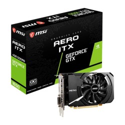 PLACA VIDEO MSI "GeForce GTX 1650 D6 AERO ITX OC", 4 GB GDDR6 128 biti, PCI Express 3.0 x 16, HDMI DisplayPort DVI-D, sistem rac