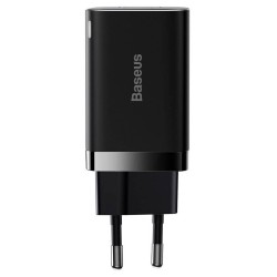 INCARCATOR retea Baseus Super Si Pro, Quick Charge 30W, 1 x USB 5V/3A, 1 x USB Type-C 5V/3A, negru "CCSUPP-E01" (timbru verde 0.