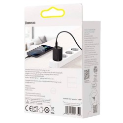 INCARCATOR retea Baseus Super Si Pro, Quick Charge 30W, 1 x USB 5V/3A, 1 x USB Type-C 5V/3A, negru "CCSUPP-E01" (timbru verde 0.