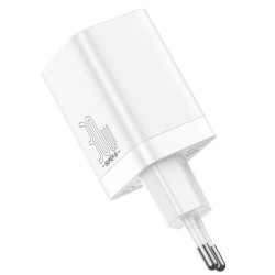INCARCATOR retea Baseus Super Si Pro, Quick Charge 30W, 1 x USB 5V/3A, 1 x USB Type-C 5V/3A, alb "CCSUPP-E02" (timbru verde 0.18