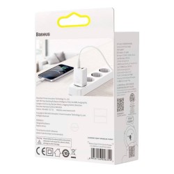 INCARCATOR retea Baseus Super Si Pro, Quick Charge 30W, 1 x USB 5V/3A, 1 x USB Type-C 5V/3A, alb "CCSUPP-E02" (timbru verde 0.18