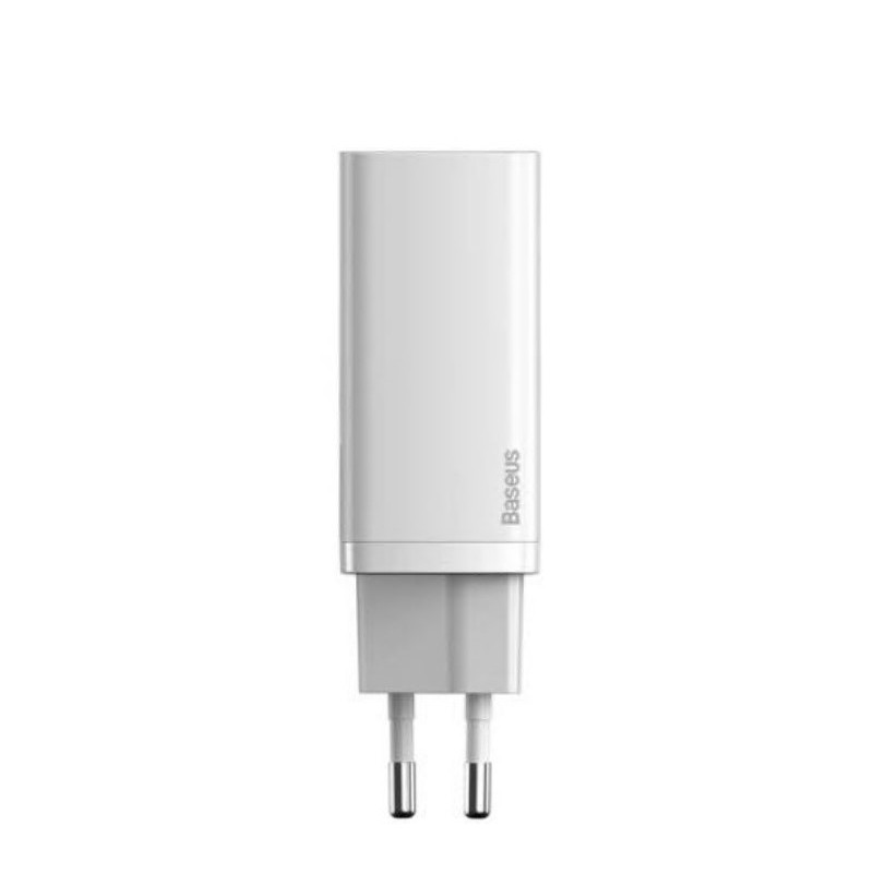 INCARCATOR retea Baseus GaN2 Lite, Quick Charge 65W, 1 x USB 5V/3A, 1 x USB Type-C 5V/3A, alb "CCGAN2L-B02" (timbru verde 0.18 l