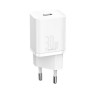 INCARCATOR retea Baseus Super Si, Quick Charge 30W, 1 x USB Type-C 5V/3A, alb "CCSUP-J02" (timbru verde 0.18 lei) - 695315620507