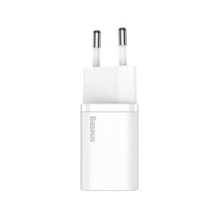 INCARCATOR retea Baseus Super Si, Quick Charge 30W, 1 x USB Type-C 5V/3A, alb "CCSUP-J02" (timbru verde 0.18 lei) - 695315620507