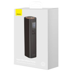 COMPRESOR AUTO Baseus Super Mini, alimentare 12 V bricheta auto, display LED, presiune maxima 3 bar, negru (timbru verde 0.80 le