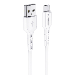 Cablu Date si Incarcare USB la MicroUSB Blue Power BDU01 Novel, 1 m, 2.4 A, Alb "303654" (timbru verde 0.08 lei)