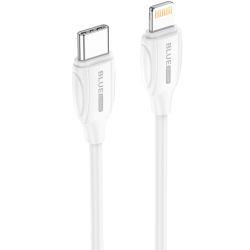 Cablu Date si Incarcare USB Type-C la Lightning Blue Power B1BX19, 1 m, 3A , Alb  "314531" (timbru verde 0.08 lei)