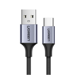 CABLU alimentare si date Ugreen, "US288", Fast Charging Data Cable pt. smartphone, USB la USB Type-C 3A, nickel plating, braided