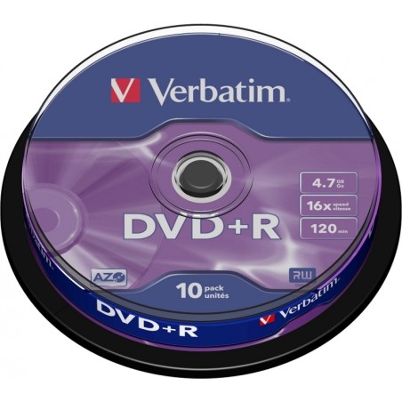 DVD+R VERBATIM  4.7GB, 120min, viteza 16x,  10 buc, Single Layer, spindle, "Matt Silver" "43498" 951763