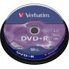 DVD+R VERBATIM  4.7GB, 120min, viteza 16x,  10 buc, Single Layer, spindle, "Matt Silver" "43498" 951763