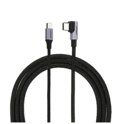 CABLU alimentare si date Ugreen, "US255", Fast Charging Data Cable pt. smartphone, USB Type-C la USB Type-C 60W/3A Angled 90°, b