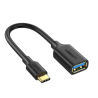 CABLU ADAPTOR Ugreen OTG, "US154", USB 3.0(M) la USB Type-C(T), 5Gbps, lungime 15cm, PVC, negru "30701" (timbru verde 0.08 lei) 