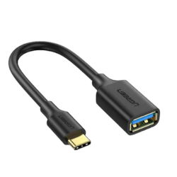 CABLU ADAPTOR Ugreen OTG, "US154", USB 3.0(M) la USB Type-C(T), 5Gbps, lungime 15cm, PVC, negru "30701" (timbru verde 0.08 lei) 