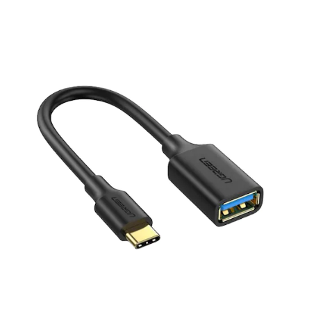 CABLU ADAPTOR Ugreen OTG, "US154", USB 3.0(M) la USB Type-C(T), 5Gbps, lungime 15cm, PVC, negru "30701" (timbru verde 0.08 lei) 
