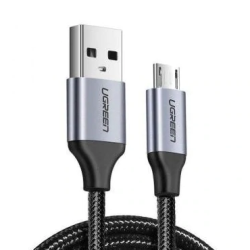 CABLU alimentare si date Ugreen, "US290", Fast Charging Data Cable pt. smartphone, USB la Micro-USB, braided, 0.5m, negru "60145
