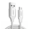 CABLU alimentare si date Ugreen, "US290", Fast Charging Data Cable pt. smartphone, USB la Micro-USB, braided, 2m, alb "60153" (t