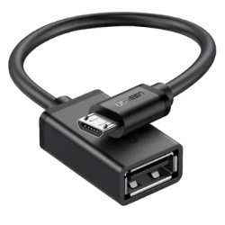 CABLU Ugreen OTG, "US133", Micro-USB(T) to USB 2.0(M), 480Mbps, PVC, lungime 0.15m, negru "10396" (timbru verde 0.08 lei) - 6957