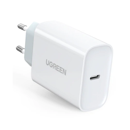 INCARCATOR retea Ugreen, "CD127" Quick Charge 30W, 1 x USB Type-C 5V/3A, alb "70161" (timbru verde 0.18 lei) - 6957303871612
