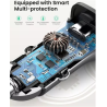 INCARCATOR auto Ugreen, "CD130" 1 x USB Output 5V/2.4A si 1 x USB Type-C Output 5V/3A, total output 18W, pt. bricheta auto, gri 