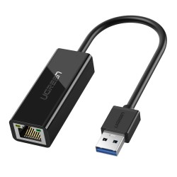 ADAPTOR RETEA Ugreen, "CR111" USB to RJ-45 Gigabit LAN Adapter, LED, negru "20256" (timbru verde 0.18 lei)  - 6957303822560