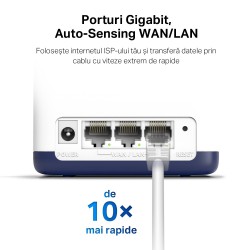 MESH MERCUSYS, wireless, router AC1900, pt interior, 1900 Mbps, port LAN si WAN Gigabit, 2.4 GHz | 5 GHz, antena interna x 2, st