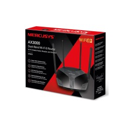ROUTER MERCUSYS wireless 3000Mbps, 3 porturi LAN Gigabit, 1 port WAN Gigabit, Dual Band AC3000 4 x antena externa, Wi-Fi 6, "MR8