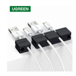ORGANIZATOR cabluri Ugreen, "LP208" adeziv 3M, sase orificii destinate organizarii cablurilor, negru "70585" - 6957303875856