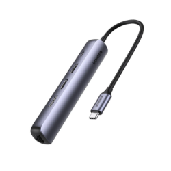 DOCKING Station Ugreen Ultra Slim, "CM418" conectare PC USB Type-C, USB 3.0 x 2|HDMI x 1/4K/30Hz|RJ-45 Gigabit LANx1|USB Type Cx