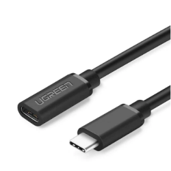 CABLU USB Type-C Ugreen prelungitor, "ED008" USB Type-C (T) la USB Type-C (M), 0.5m, negru, "40574" (timbru verde 0.18 lei) - 69