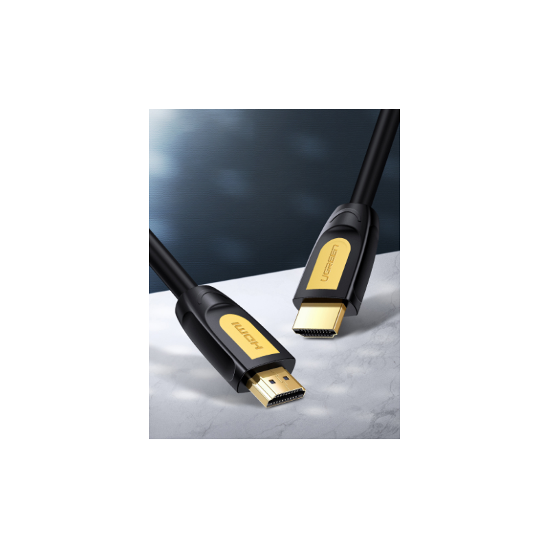 CABLU video Ugreen, "HD101" HDMI (T) la HDMI (T), rezolutie maxima 4K UHD (3840 x 2160) la 60 Hz, round cable, conectori auriti,