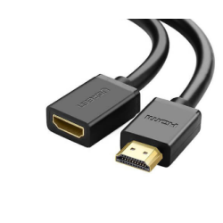 CABLU video Ugreen, "HD107" adaptor HDMI (T) la HDMI (M), rezolutie maxima 4K UHD (3840 x 2160) la 60 Hz, conectori auriti, 2m, 