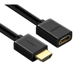 CABLU video Ugreen, "HD107" adaptor HDMI (T) la HDMI (M), rezolutie maxima 4K UHD (3840 x 2160) la 60 Hz, conectori auriti, 2m, 