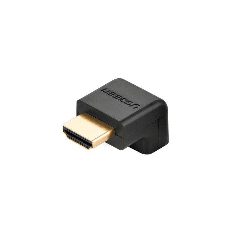 ADAPTOR video Ugreen, "HD112" cupla extender HDMI (T) la HDMI (M), 90 grade jos, rezolutie maxima 4K UHD (3840 x 2160) la 60 Hz,
