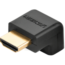 ADAPTOR video Ugreen, "HD112" cupla extender HDMI (T) la HDMI (M), 90 grade jos, rezolutie maxima 4K UHD (3840 x 2160) la 60 Hz,