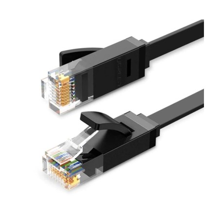 PATCH CORD UTP Ugreen Cat6, "NW102" fire din cupru, flat cable, viteza maxima 1 Gbps, 3m, negru "50175" (timbru verde 0.08 lei) 