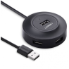 HUB extern Ugreen, "CR106" porturi USB: USB 2.0 x 4, conectare prin USB 2.0, lungime 1 m, negru, "20277" (timbru verde 0.8 lei) 