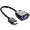 CABLU video Ugreen, "MM105" HDMI (T) la 1 x VGA (M) 1920x1080 la 60Hz fara sunet, lungime 0.15m, negru "40253" (timbru verde 0.0