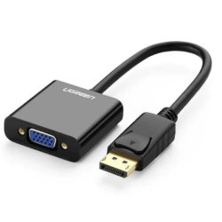 CABLU video Ugreen, "DP109" DP (T) la 1 x VGA (M) 1920x1080 la 60Hz cu sunet, lungime 0.25m, negru "20415" (timbru verde 0.8 lei