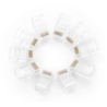 MUFA RJ-45 Ugreen, "NW110"  pt. cablu UTP, Cat5e, RJ-45 (T), plastic, 100 buc, "50246" - 6957303852468