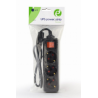 PRELUNGITOR GEMBIRD, Schuko x 3, conectare prin IEC C14 (T), cablu 0.6 m, 10 A, protectie copii, negru, "EG-PSU3-01" (timbru ver